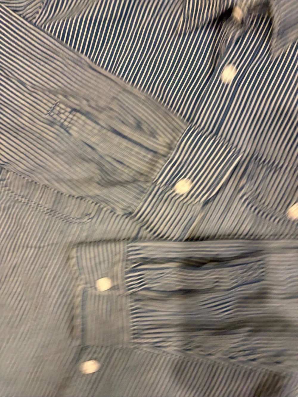 J. Crew Denim Blue and White Vertical Stripe Button-Down Shirt